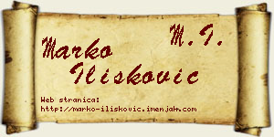 Marko Ilišković vizit kartica